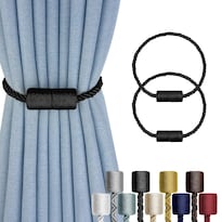 Cortinas Magnéticas Xderlin  Paquete De 2  Color Negro - Venta Internacional.