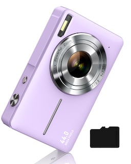 Foto 1 | Foto 1 | Cámara Digital Camkory Fhd 1080p De 44 Mp Con Memoria De 32 Gb Color Morado - Venta Internacional.