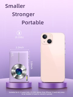 Foto 3 | Foto 3 | Cámara Digital Camkory Fhd 1080p De 44 Mp Con Memoria De 32 Gb Color Morado - Venta Internacional.