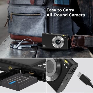 Foto 5 | Foto 5 | Cámara Digital Jckduhan 2.7k Hd 48mp Con Tarjeta De Memoria De 32gb - Venta Internacional.