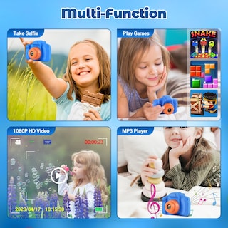 Foto 6 | Foto 6 | Cámara Homhow - Cámara Digital Hd Para Niños (20 Mp 32 Gb) Color Azul Marino - Venta Internacional.