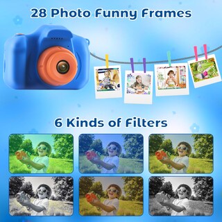 Foto 7 | Foto 7 | Cámara Homhow - Cámara Digital Hd Para Niños (20 Mp 32 Gb) Color Azul Marino - Venta Internacional.