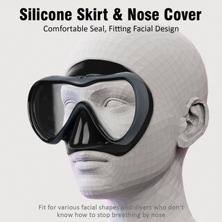 Foto 3 | Foto 3 | Equipo De Máscara De Buceo Atphfety Con Máscara Nasal Y Gafas - Venta Internacional.