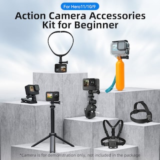 Foto 2 | Foto 2 | Kit De Accesorios Para Cámaras De Acción Con Funda Impermeable Para Gopro - Venta Internacional.