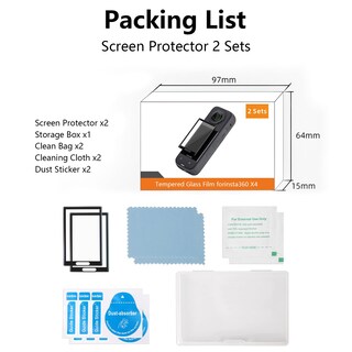 Foto 7 | Foto 7 | Protector De Pantalla Amazear Insta 360 X4 De Vidrio Templado (paquete De 2) - Venta Internacional.