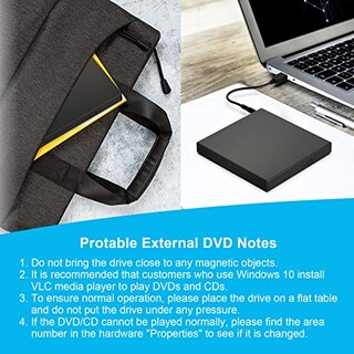 Foto 6 | Foto 6 | Unidad Externa De Cd Y Dvd Blingco Usb 2.0 Para Portátil Color Negro - Venta Internacional.