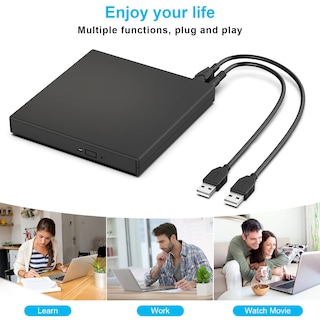 Foto 7 | Foto 7 | Unidad Externa De Cd Y Dvd Blingco Usb 2.0 Para Portátil Color Negro - Venta Internacional.