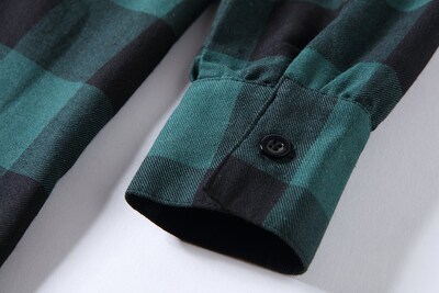 Foto 5 | Foto 5 | Vestido Camisero Olrain Para Mujer Cuello En V Manga Larga Verde - Venta Internacional.