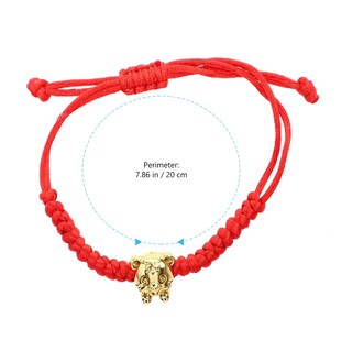 Foto 5 | Foto 5 | Pulsera Con Dijes Del Zodiaco Chino Con Forma De Año Del Tigre Cadena Roja 20 Cm - Venta Internacional.
