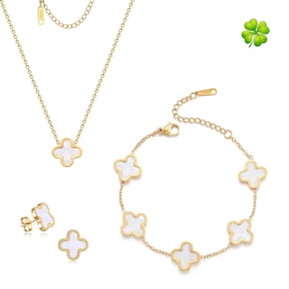 Foto 1 | Foto 1 | Set De Joyas Ticvrss Van Cleef Lucky Clover Chapado En Oro De 18 Quilates - Venta Internacional.