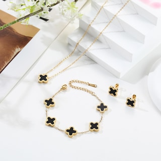 Foto 6 | Foto 6 | Set De Joyas Van Cleef Lucky Clover Chapado En Oro De 18 Quilates Para Mujer - Venta Internacional.