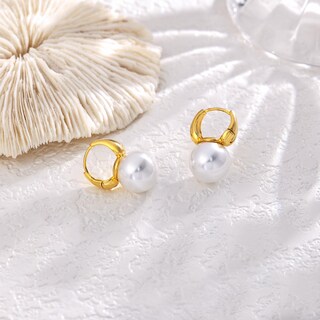 Foto 4 | Foto 4 | Pendientes Koperin Dainty Drop Pearl Chapados En Oro De 14 Quilates Para Mujer - Venta Internacional.