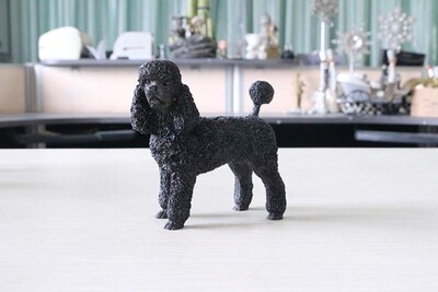 Foto 1 | Foto 1 | Estatuas Al Aire Libre Cshsu Simulación De Perro Caniche Manualidades De Resina - Venta Internacional.
