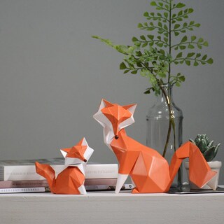 Foto 4 | Foto 4 | Estatuilla Haucoze Fox Animal Arts De Poliresina  10 Cm - Venta Internacional.