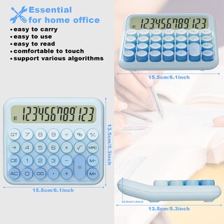 Foto 2 | Foto 2 | Calculadora Decklit Pantalla Lcd Mecánica De 12 Dígitos Con Inclinación De 15° - Venta Internacional.