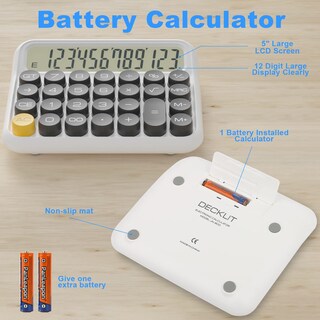 Foto 2 | Foto 2 | Calculadora Mecánica Decklit De 12 Dígitos Con Pantalla Lcd De 5 Cm - Venta Internacional.