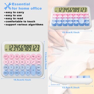 Foto 3 | Foto 3 | Calculadora Mecánica Decklit De 12 Dígitos Con Pantalla Lcd De 5 Cm - Venta Internacional.