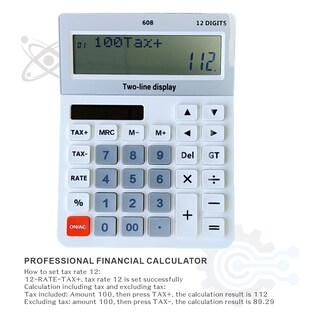 Foto 4 | Foto 4 | Calculadora Decklit: Cálculo Único De 120 Pasos Y 12 Dígitos - Venta Internacional.