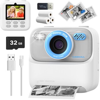 Foto 1 | Foto 1 | Cámara Para Niños Mgaolo Magolo Con Impresión Instantánea De Fotos Y Vídeos Hd  Color Blanco - Venta Internacional.