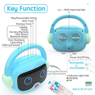 Foto 5 | Foto 5 | Reproductor De Audio Leihui Kids Juguete De Aprendizaje Temprano Rosa - Venta Internacional.
