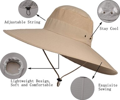 Foto 5 | Foto 5 | Gorro De Pescador Leotruny Ala Superancha Upf50+ Impermeable Color Caqui - Venta Internacional.