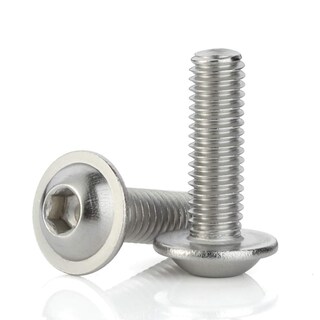 Foto 1 | Foto 1 | Tornillos M6 X 20 Mm Con Cabezal De Botón Con Brida Enchufe De Acero Inoxidable - Venta Internacional.