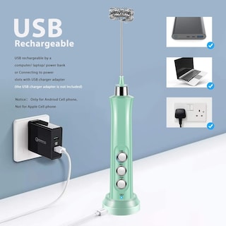 Foto 4 | Foto 4 | Dispositivo Portátil De Carga Usb Milk Frother Con Batidores Para Capuchino - Venta Internacional.