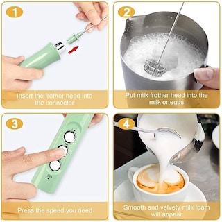 Foto 6 | Foto 6 | Dispositivo Portátil De Carga Usb Milk Frother Con Batidores Para Capuchino - Venta Internacional.