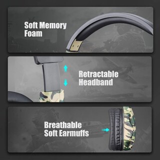 Foto 6 | Foto 6 | Auriculares Para Juegos Picozon Con Micrófono Conector De 3 5 Mm Camuflaje Color Verde - Venta Internacional.