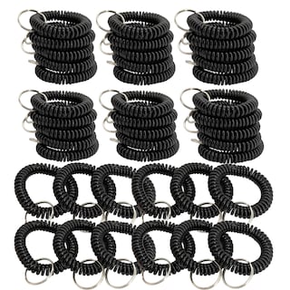 Foto 1 | Foto 1 | Llavero En Espiral Para Muñeca Paquete De 100 Unidades Plástico Elástico Negro - Venta Internacional.