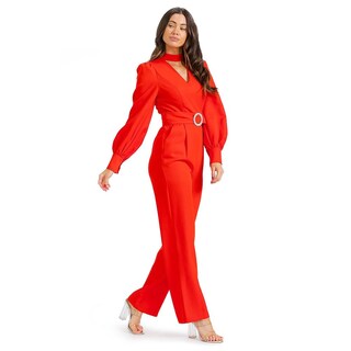 Foto 2 | Foto 2 | Jumpsuit Con Cinto Roman Fashion /juvenil 8718 (rojo) Rojo