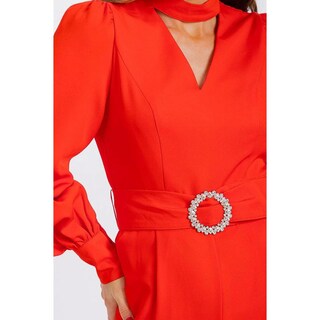 Foto 4 | Foto 4 | Jumpsuit Con Cinto Roman Fashion /juvenil 8718 (rojo) Rojo