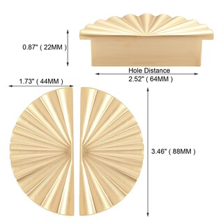 Foto 2 | Foto 2 | Tiradores De Armario Aobite Vintage Oro Cepillado 64 Mm Paquete De 2 - Venta Internacional.