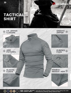 Foto 3 | Foto 3 | Camisa De Pesca De Airsoft Combate Táctico Senderismo Para Hombre - Venta Internacional.
