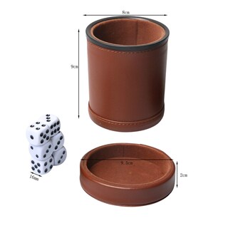 Foto 3 | Foto 3 | Juego De Tazas Para Dados Reriver De Piel Sintética Con Tapa Y Forro De Fieltro Marrón Oscuro - Venta Internacional.
