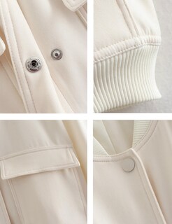 Foto 6 | Foto 6 | Chaqueta Megfie Cropped Bomber Para Mujer Color Beige Talla S - Venta Internacional.