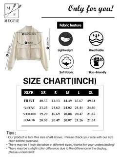 Foto 7 | Foto 7 | Chaqueta Megfie Cropped Bomber Para Mujer Color Beige Talla S - Venta Internacional.