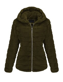 Foto 1 | Foto 1 | Abrigo De Piel Sintética Bellivera 1801 Verde Para Mujer Talla L - Venta Internacional.