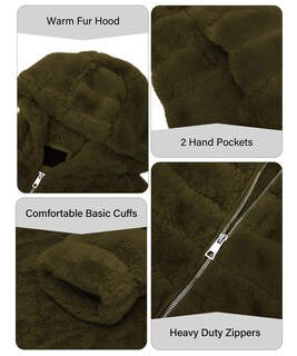Foto 4 | Foto 4 | Abrigo De Piel Sintética Bellivera 1801 Verde Para Mujer Talla L - Venta Internacional.