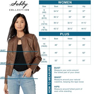 Foto 4 | Foto 4 | Jacket Sebby Collection Whisky De Piel Sintética Para Mujer Talla Grande - Venta Internacional.
