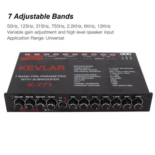 Foto 2 | Foto 2 | Ecualizador De Audio Para Coche Headerbs De 7 Bandas Con Entrada De Alto Nivel - Venta Internacional.