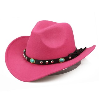 Foto 4 | Foto 4 | Hat Fashion Rivet Western Cowboy Jazz Hat Azul Marino - Venta Internacional.