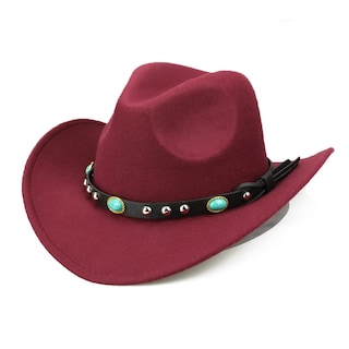 Foto 5 | Foto 5 | Hat Fashion Rivet Western Cowboy Jazz Hat Azul Marino - Venta Internacional.