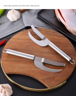 Foto 4 | Foto 4 | Herramienta Descalcificadora De Pescado 3 En 1 De Acero Inoxidable Para Quitar Escamas De Pescado - Venta Internacional.
