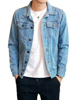 Foto 1 | Foto 1 | Chaqueta David.ann Classic Denim Trucker Para Hombre Azul Claro - Venta Internacional.