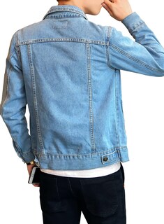 Foto 2 | Foto 2 | Chaqueta David.ann Classic Denim Trucker Para Hombre Azul Claro - Venta Internacional.