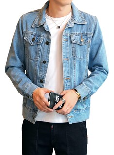 Foto 3 | Foto 3 | Chaqueta David.ann Classic Denim Trucker Para Hombre Azul Claro - Venta Internacional.