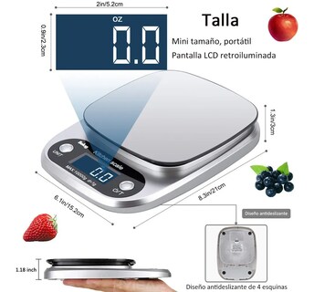 Foto 4 | Foto 4 | Báscula De Cocina Belug Digital De Alta Precisión Plateado
