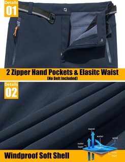 Foto 6 | Foto 6 | Pantalones De Invierno Magcomsen Para Hombre Senderismo Snowboard Impermeables - Venta Internacional.
