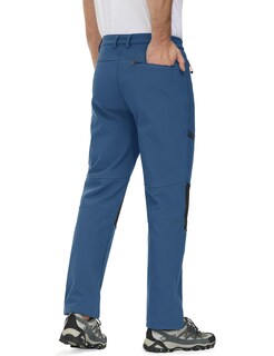 Foto 3 | Foto 3 | Pantalones De Nieve Magcomsen Para Hombre Softshell Impermeables Impermeables Azul Y Gris - Venta Internacional.